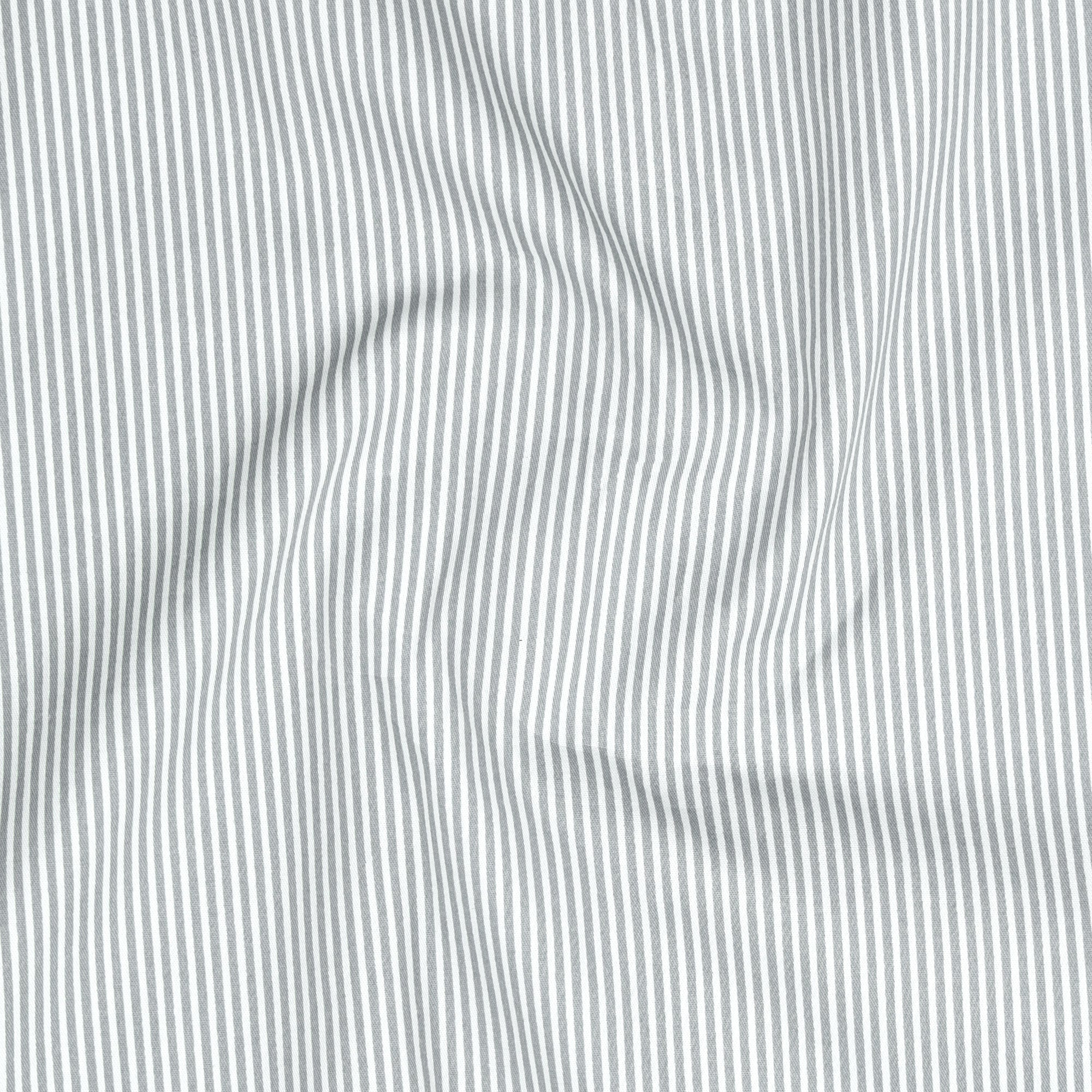 Pack of 2 Olive & Light Grey Cotton Blend Stripes Shirts Bundle For Men