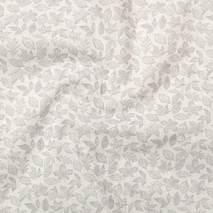 White Lavender Abstract Linen Shirt For Men