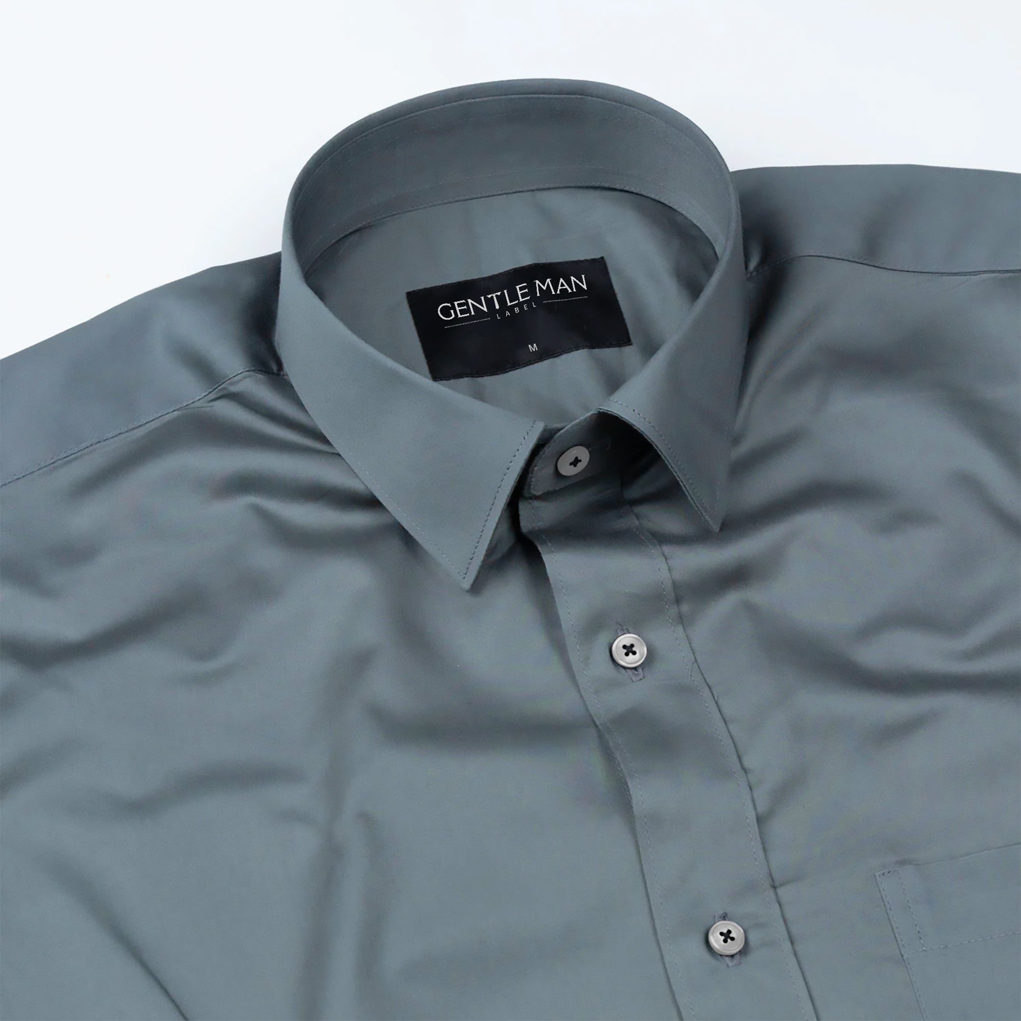 Urban Teal Satin Shirt for Men