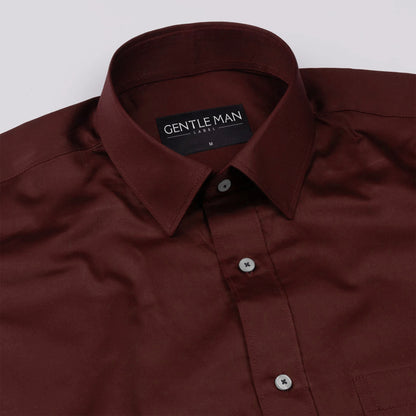 Maroon Satin Shirt for Men