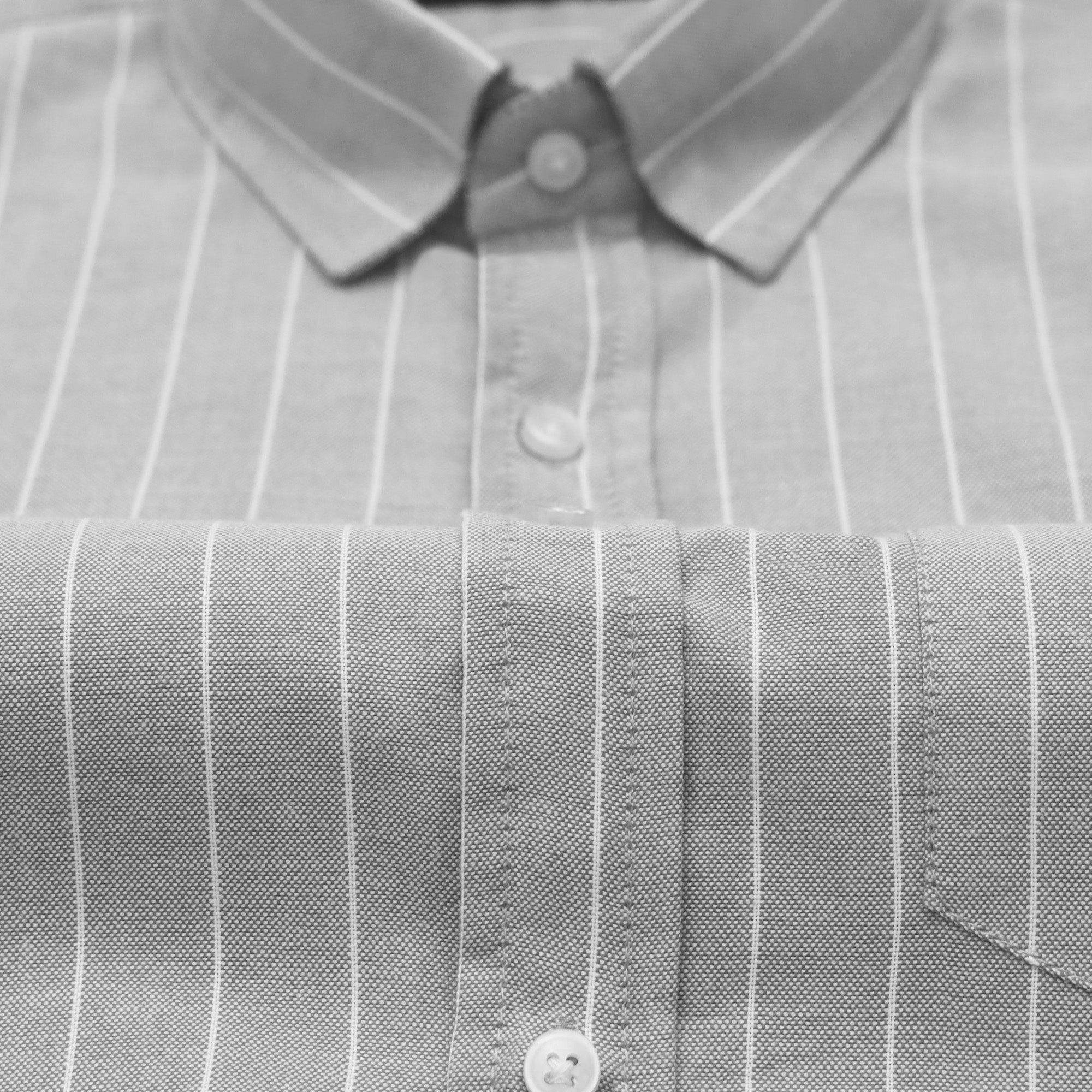 Cloud Grey Pinstripe Oxford Shirt