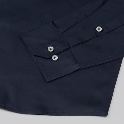 Deep Navy Blue Satin Shirt for Men