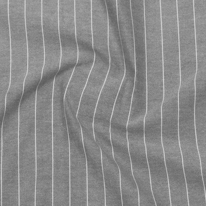 Ash Grey Pinstripe Oxford Shirt For Men