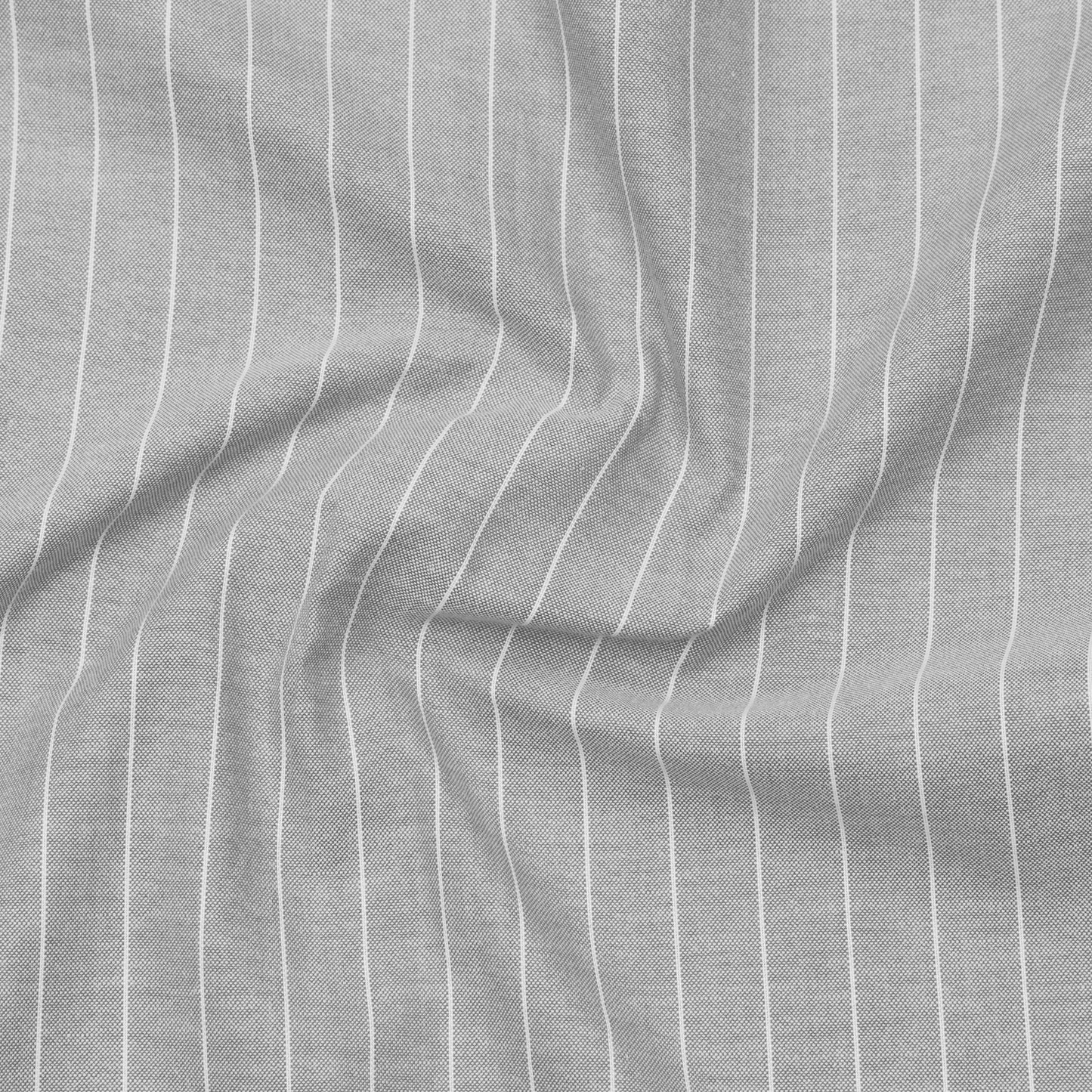 Cloud Grey Pinstripe Oxford Shirt For Men