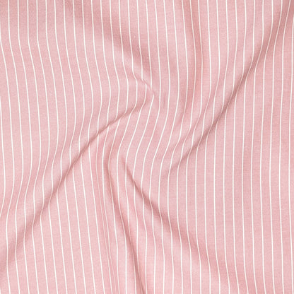 Peach Pinstripe Oxford Shirt For Men