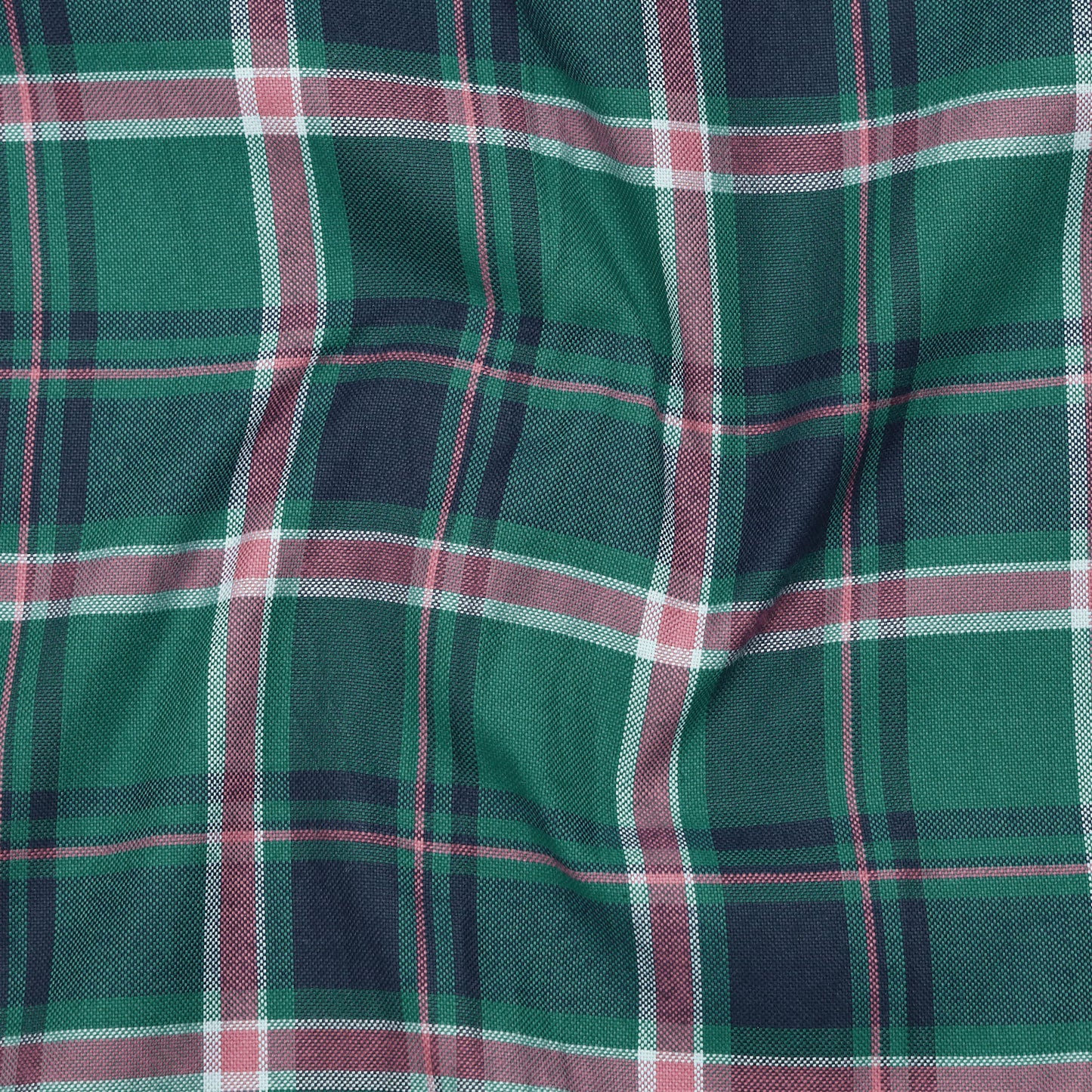 Pack of 2 Moss Green & Pale Pistachio Classic Check Cotton Shirts Bundle For Men