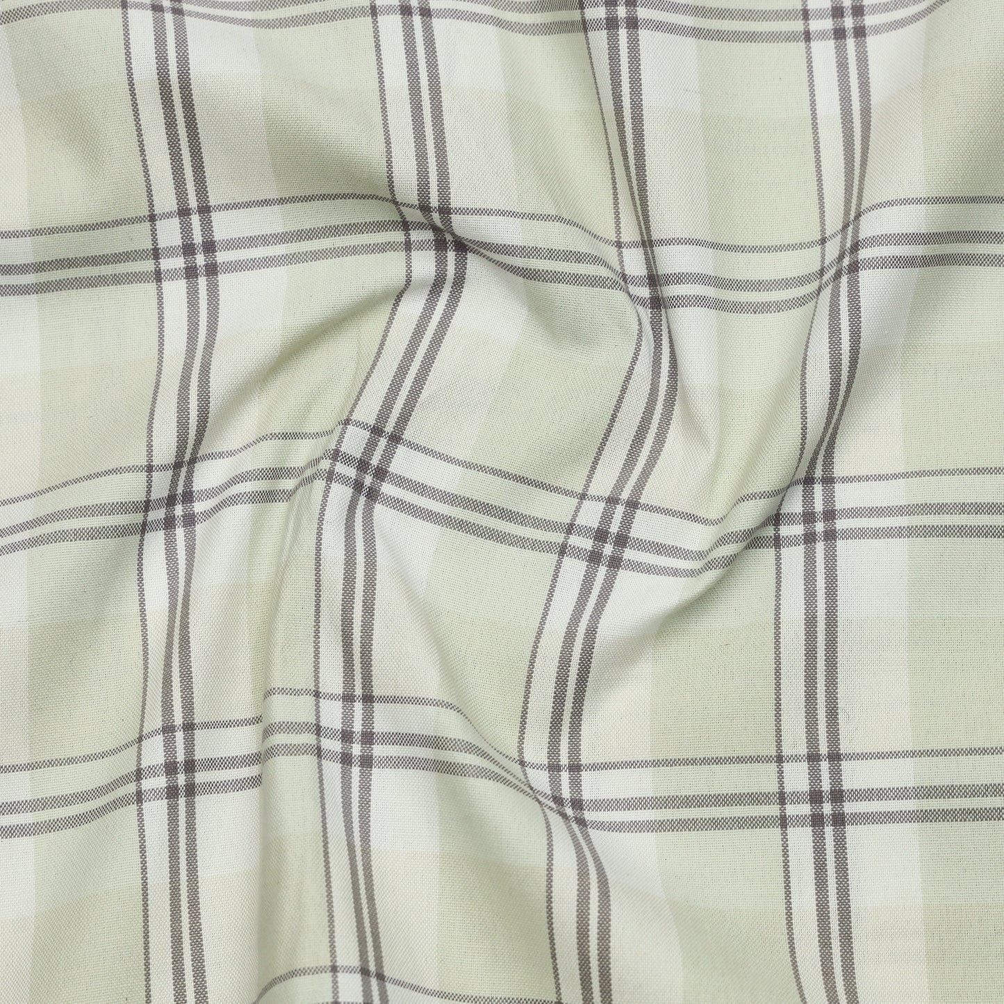 Pack of 2 Moss Green & Pale Pistachio Classic Check Cotton Shirts Bundle For Men