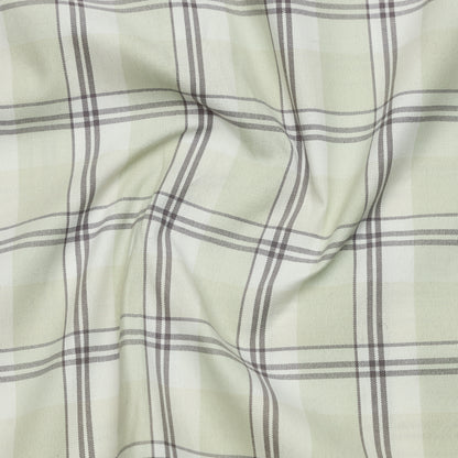 Pack of 2 Moss Green & Pale Pistachio Classic Check Cotton Shirts Bundle For Men