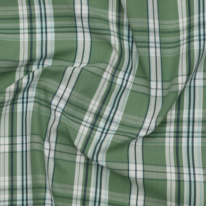 Highland Green Classic Check Paper Cotton Shirt For Men