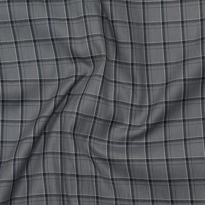 Pack of 2 Graphite & Peach White Classic Check Cotton Shirts Bundle For Men