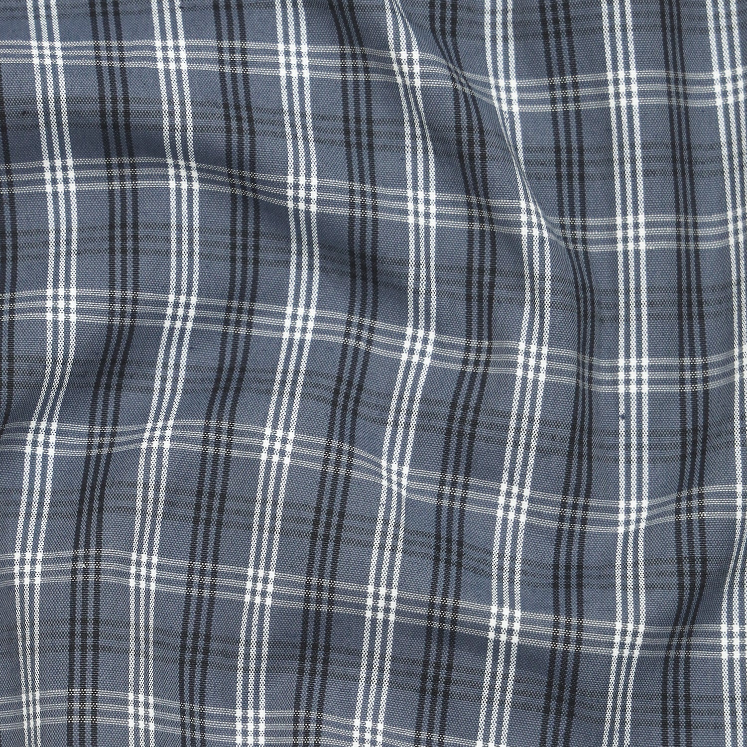 Pack of 2 Dark Grey & Dark Grey Classic Check Cotton Shirts Bundle For Men