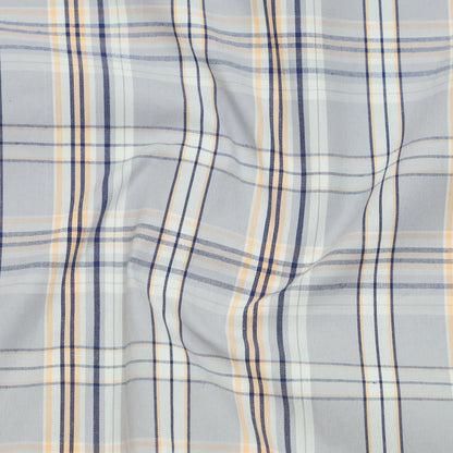 Pack of 2 Walnut Beige & Graphite Mustard Classic Check Cotton Shirts Bundle For Men