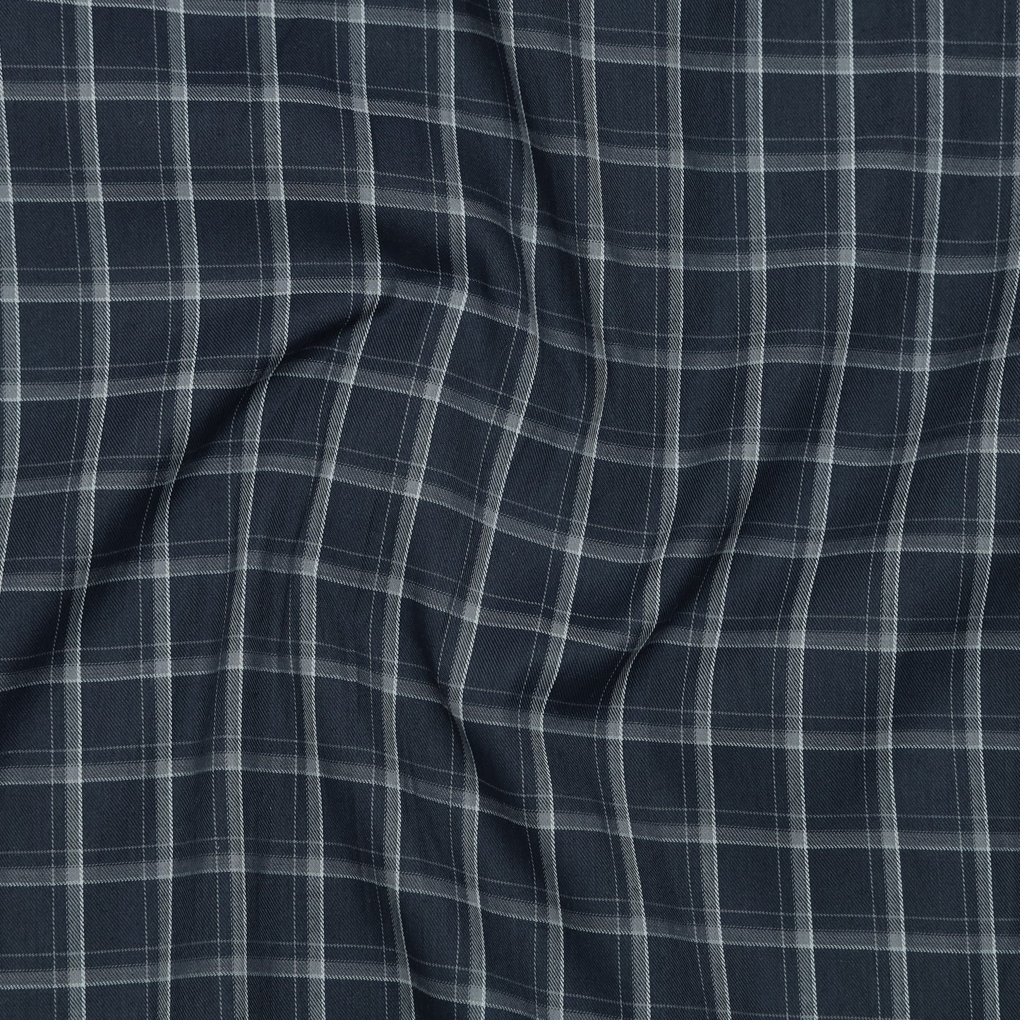 Dark Sapphire Classic Check Cotton Blend Shirt for Men