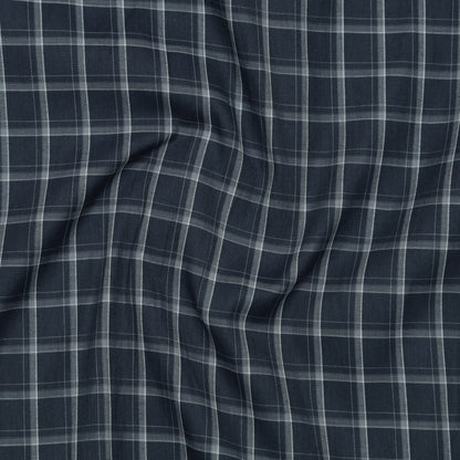 Dark Sapphire Classic Check Cotton Blend Shirt for Men