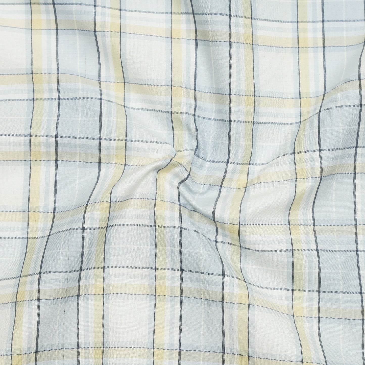 Lemon Frost Classic Check Paper Cotton Shirt For Men