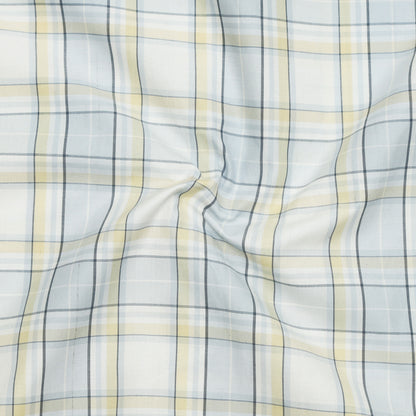Lemon Frost Classic Check Paper Cotton Shirt For Men