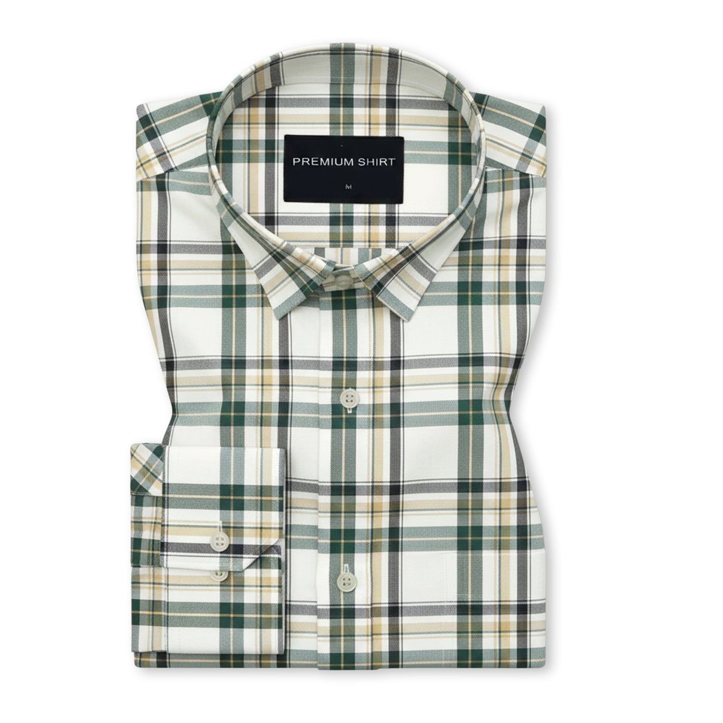 Amber Forest Classic Check Paper Cotton Shirt For Men