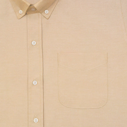 New Cream Oxford Cotton Shirt For Men