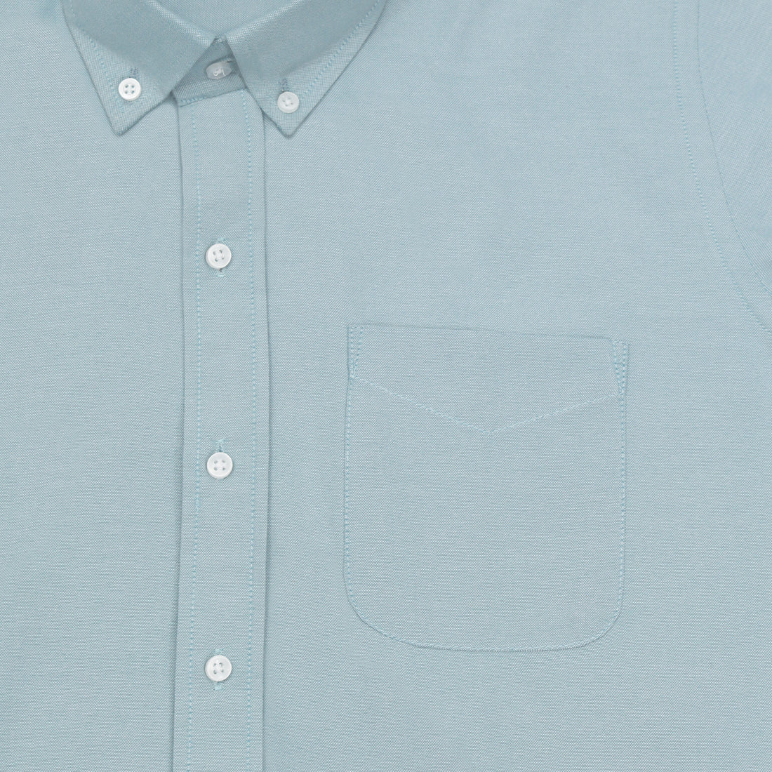 Cyan Blue Oxford Cotton Shirt For Man