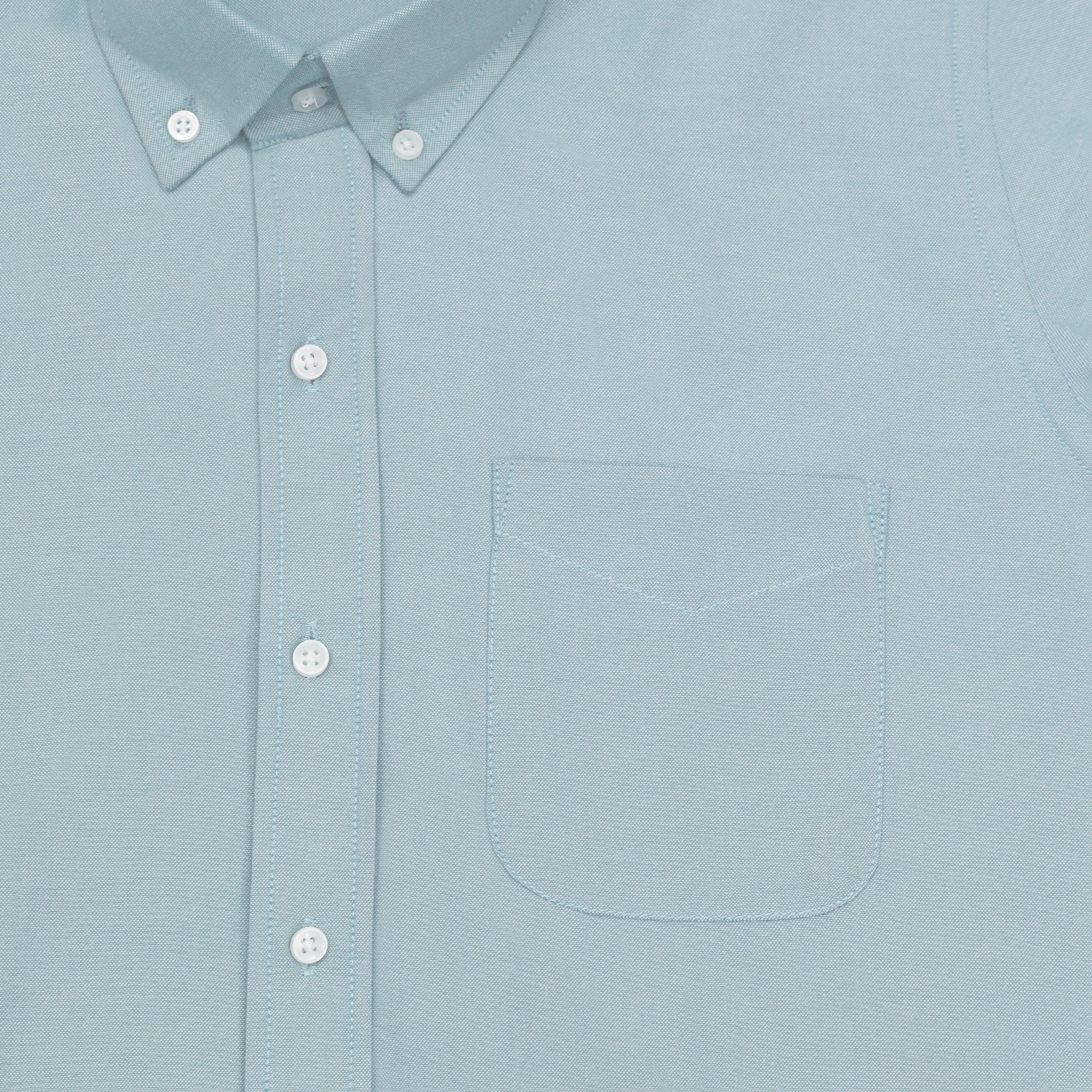 Cyan Blue Oxford Cotton Shirt For Man