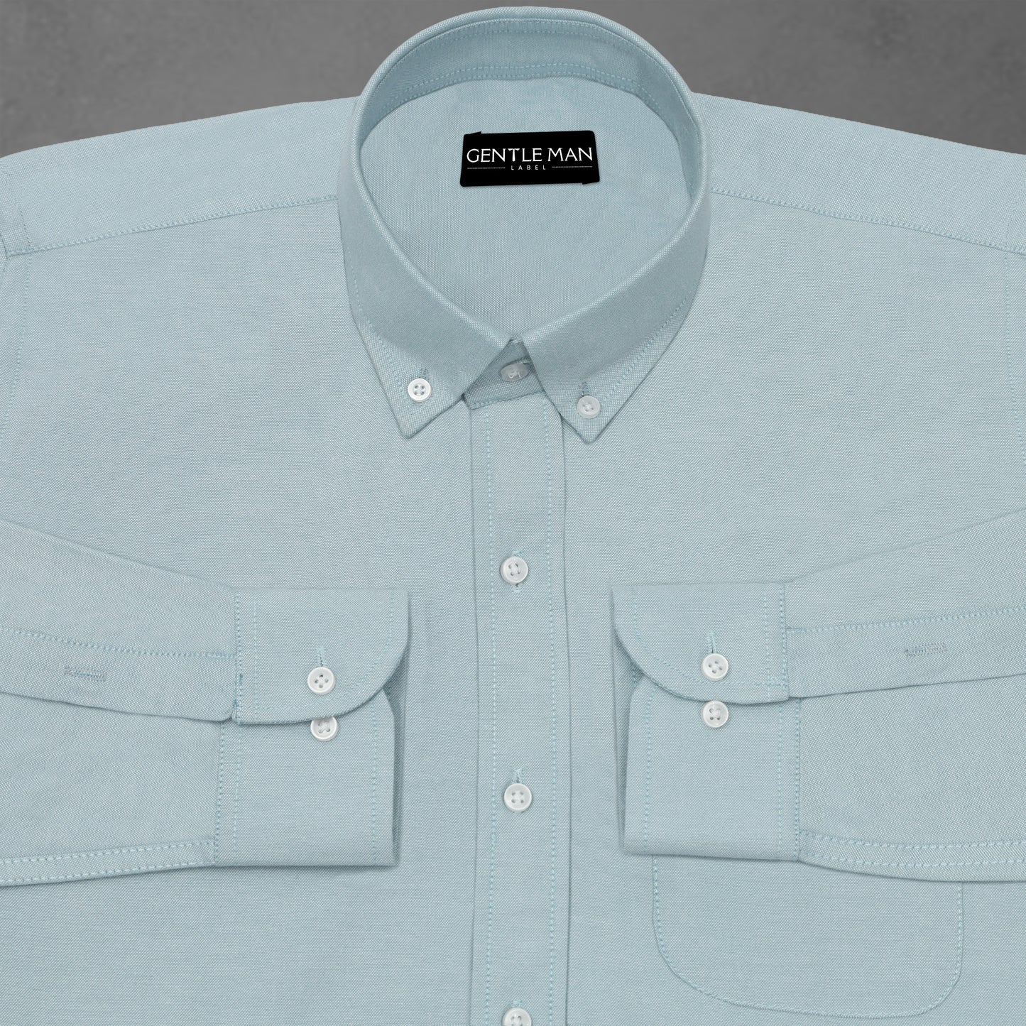 New Cyan Blue Oxford Cotton Shirt For Men