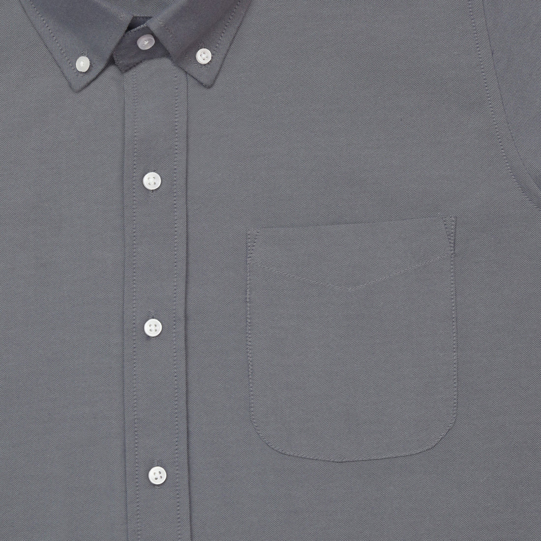 Dark Grey Oxford Cotton Shirt For Men