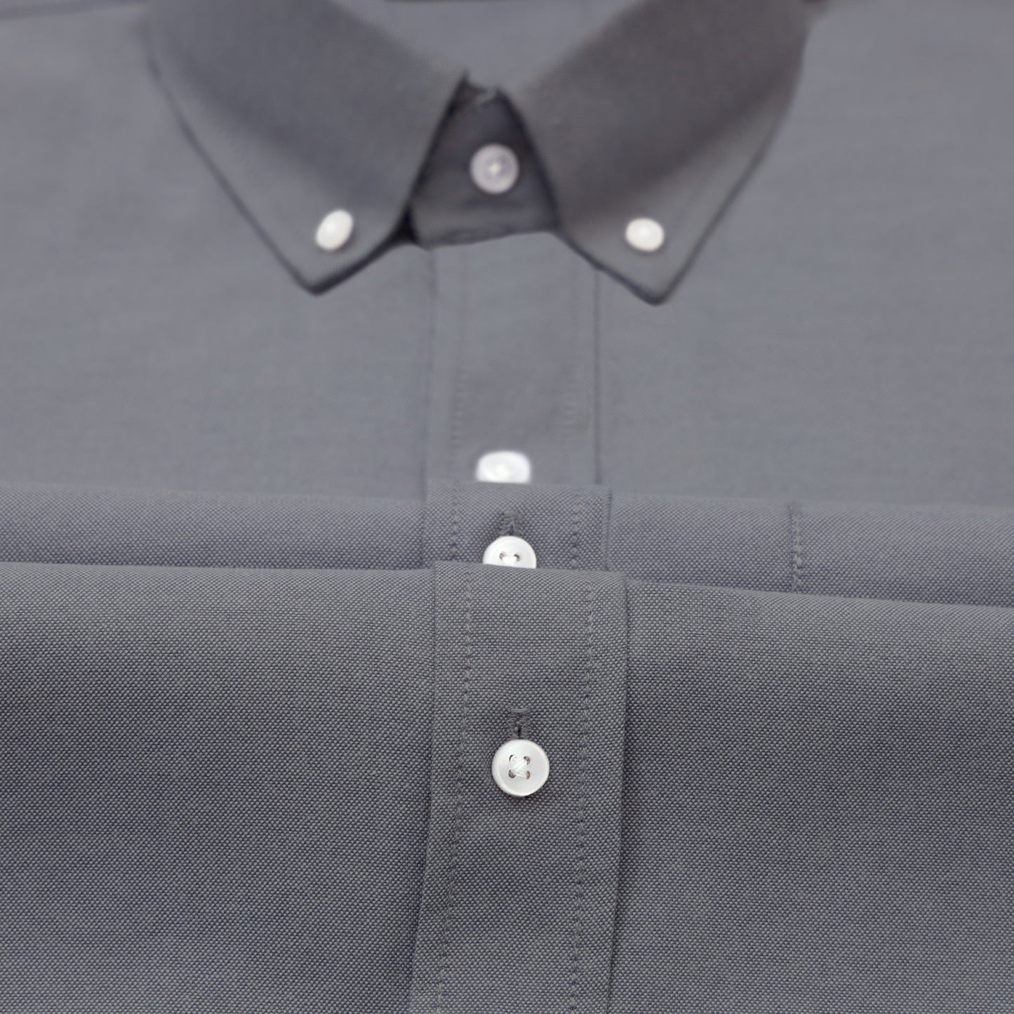 New Dark Grey Oxford Cotton Shirt For Men