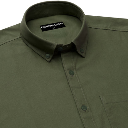 Olive Green Northface Shirt for Man