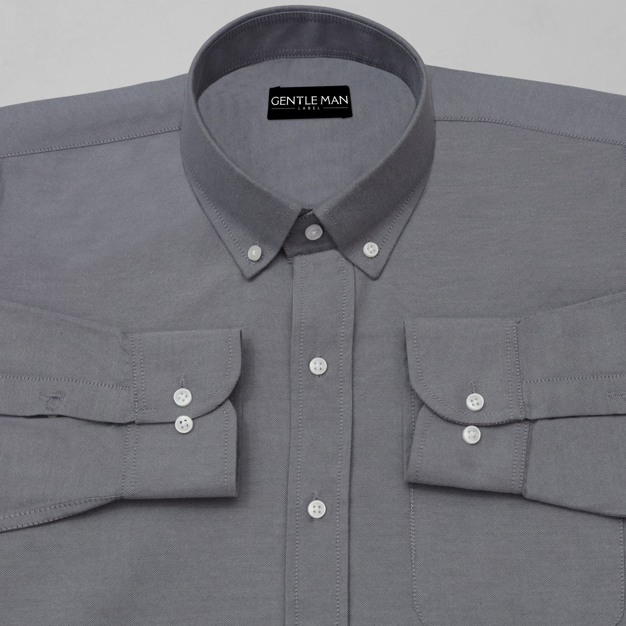 Pack of 2 Dark Grey & Dark Grey Classic Check Cotton Shirts Bundle For Men