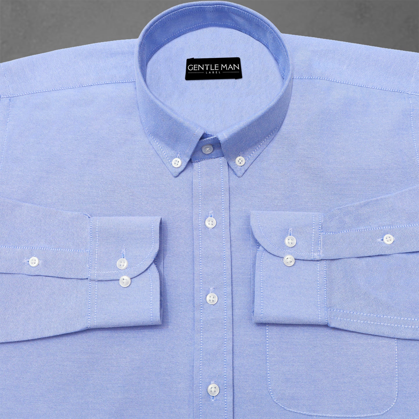 New Denim Blue Oxford Cotton Shirt For Men