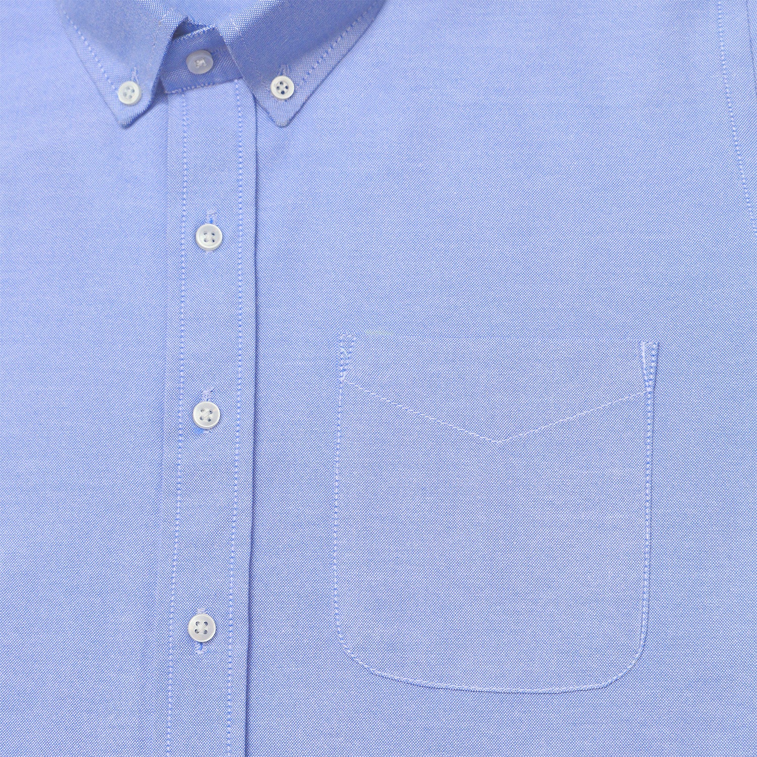 Denim Blue Oxford Cotton Shirt For Men