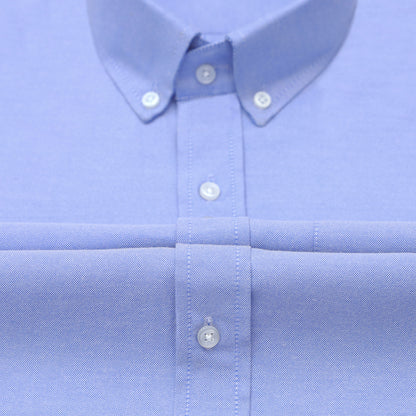 New Denim Blue Oxford Cotton Shirt For Men