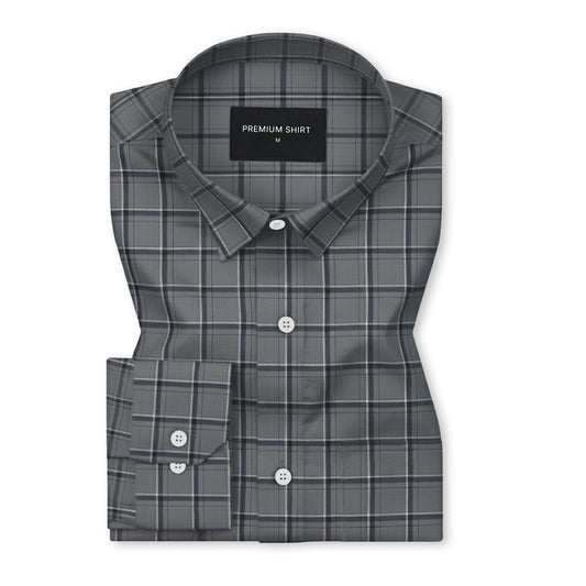 Graphite Classic Check Cotton Shirt for Men