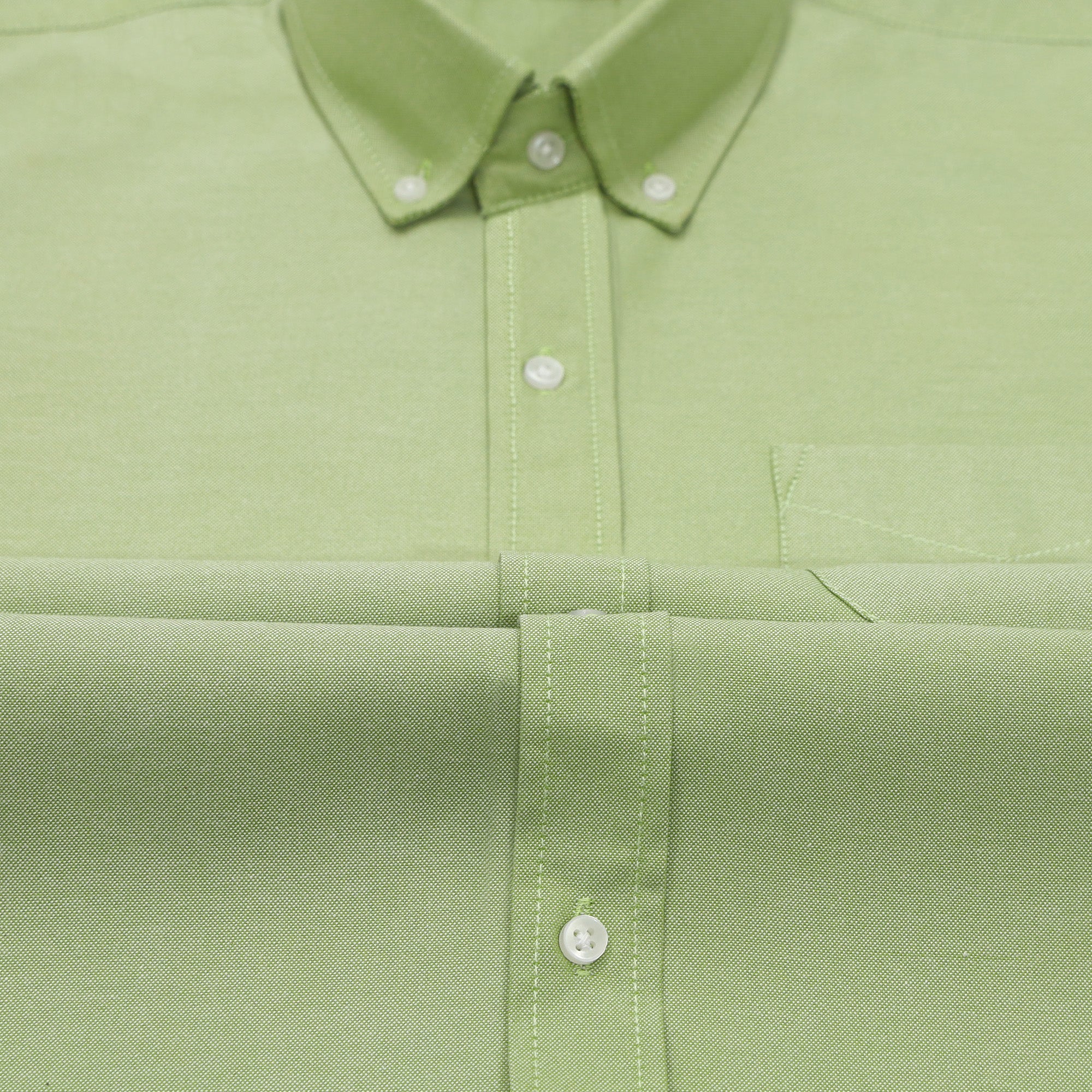 Green Oxford Cotton Shirt For Men