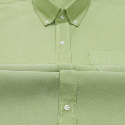 New Green Oxford Cotton Shirt For Men