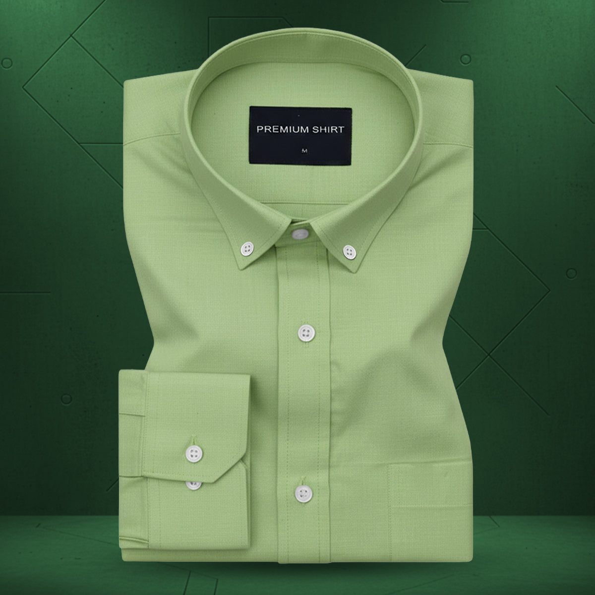 New Green Oxford Cotton Shirt For Men