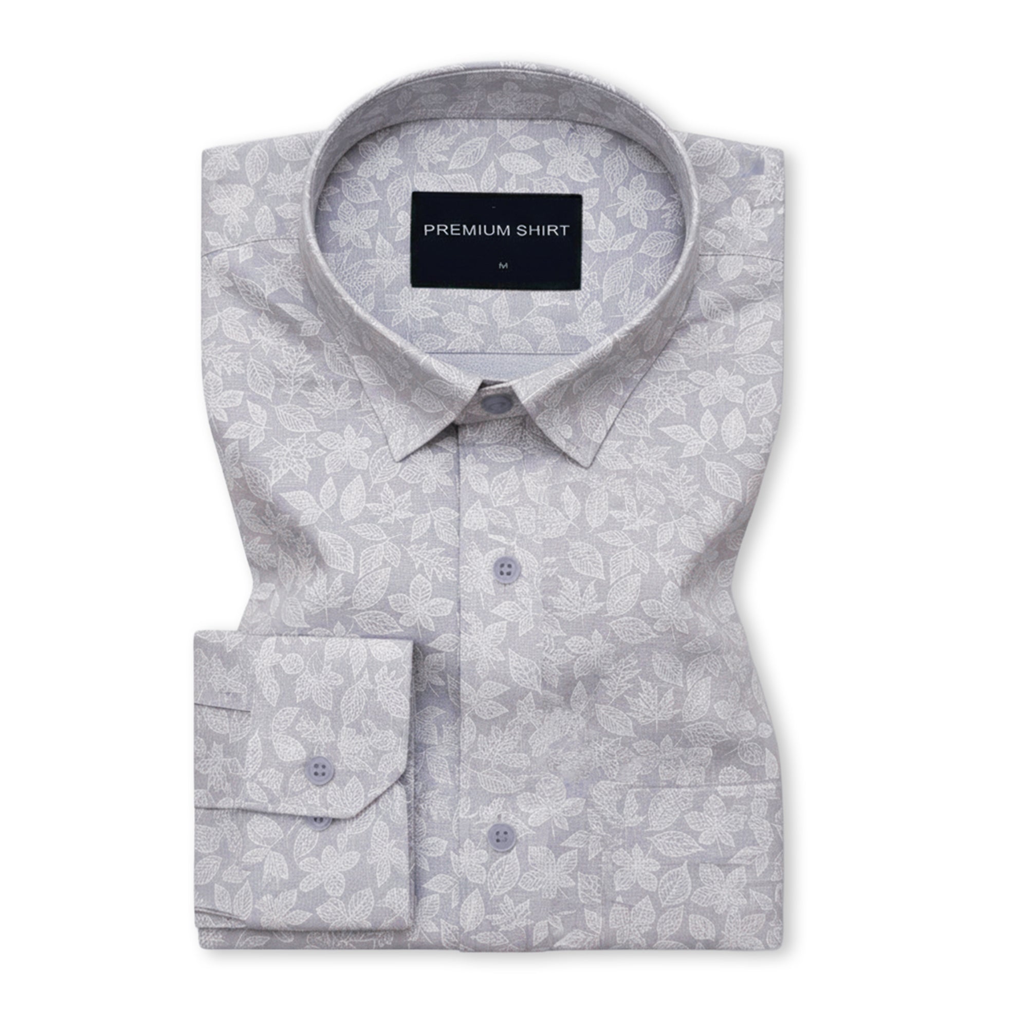 Frosted Lavender Abstract Linen Shirt