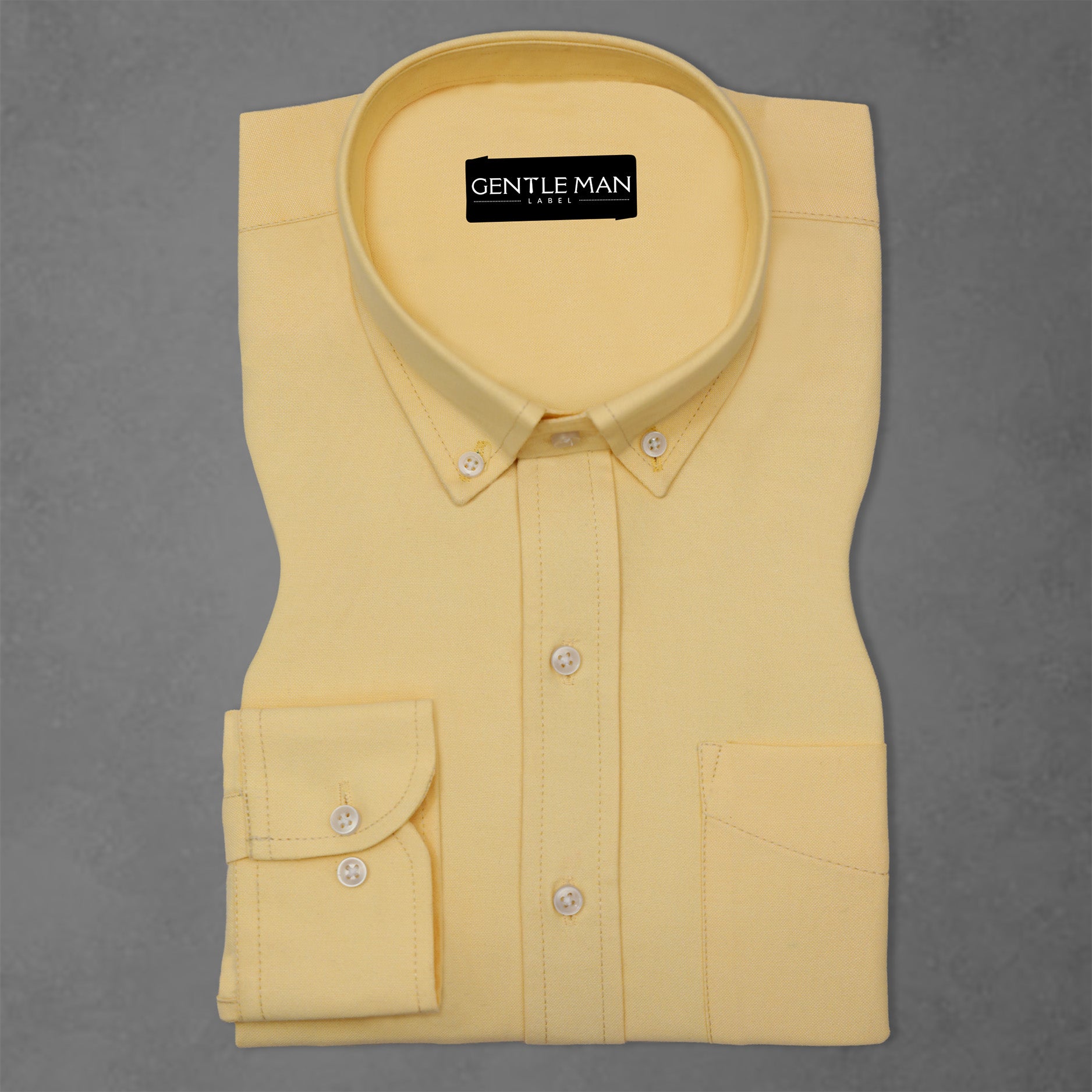 Lemon Oxford Cotton Shirt For Men