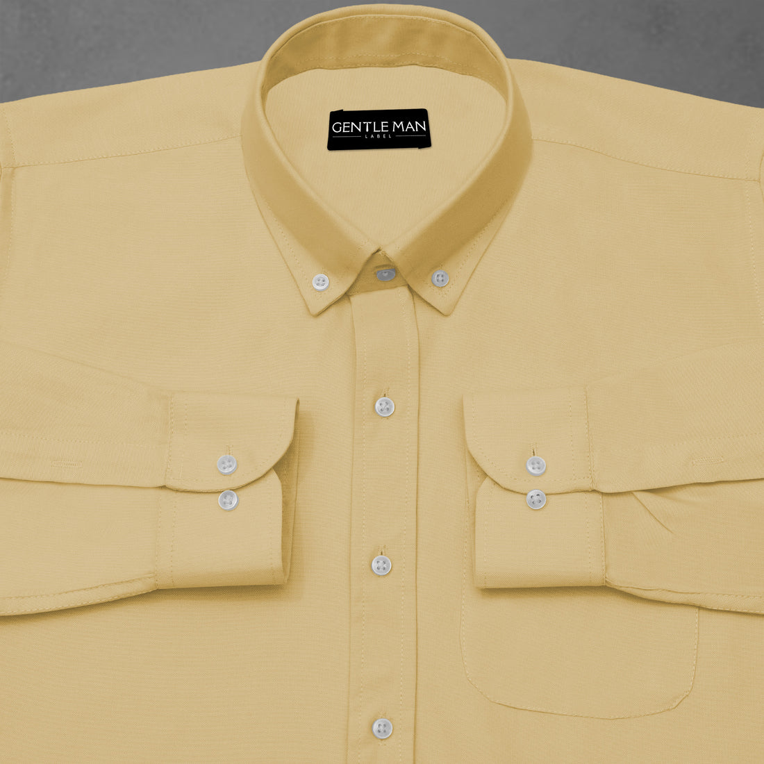 Lemon Oxford Cotton Shirt For Men