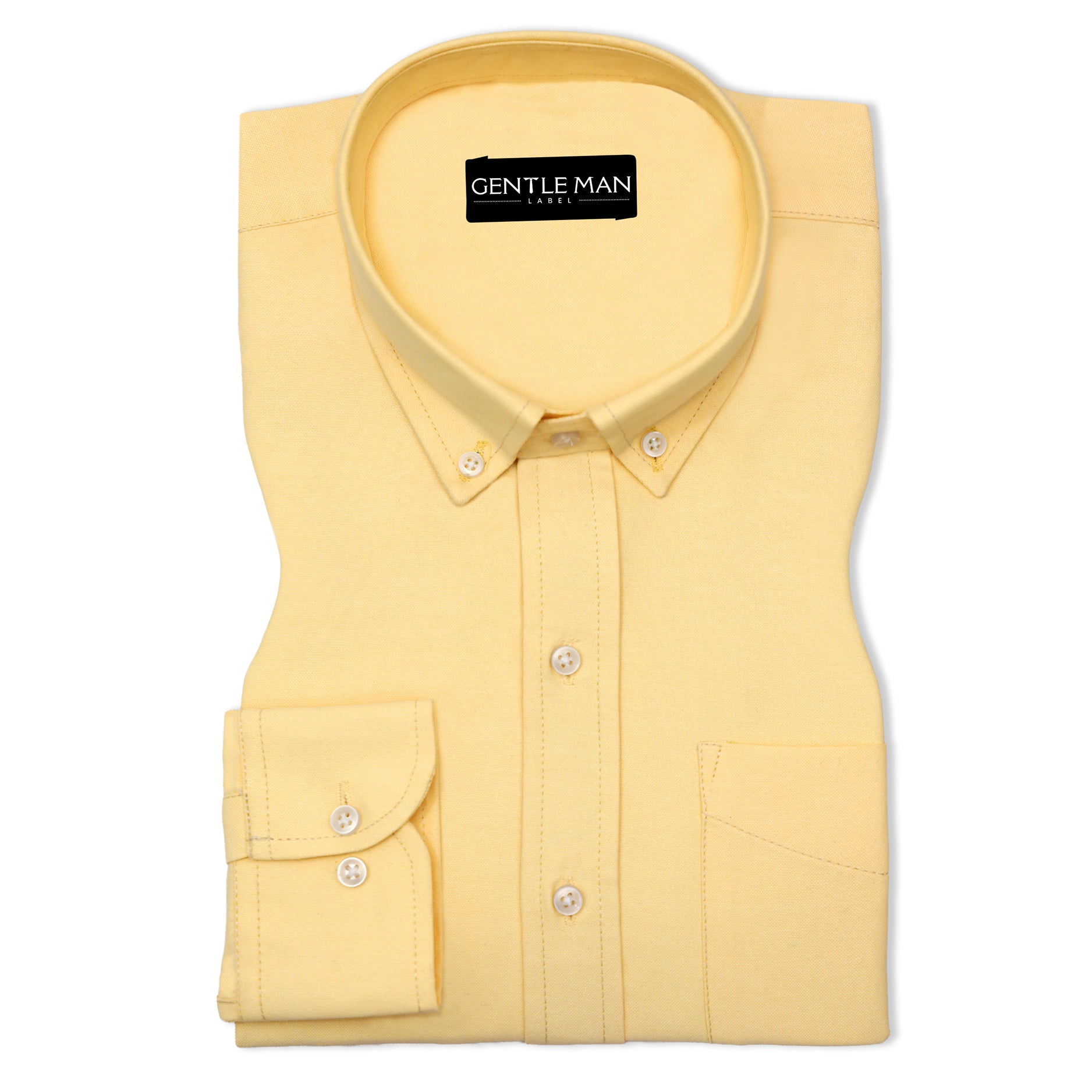Lemon Oxford Cotton Shirt For Men