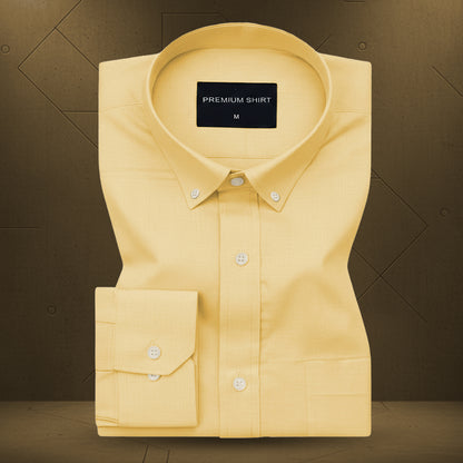 New Lemon Oxford Cotton Shirt For Men