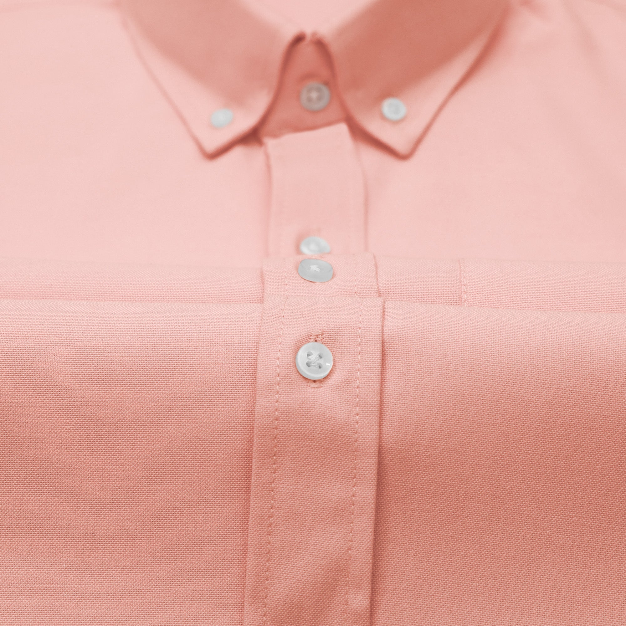 Peach Oxford Cotton Shirt For Men