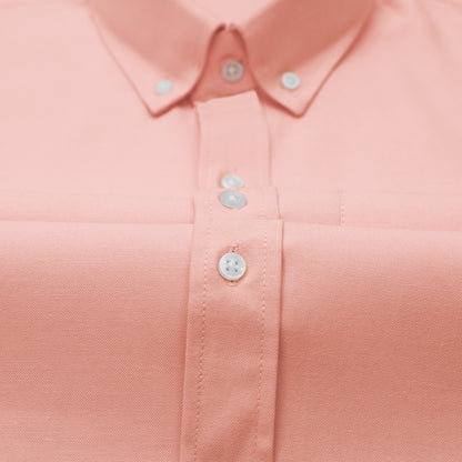 New Peach Oxford Cotton Shirt For Men