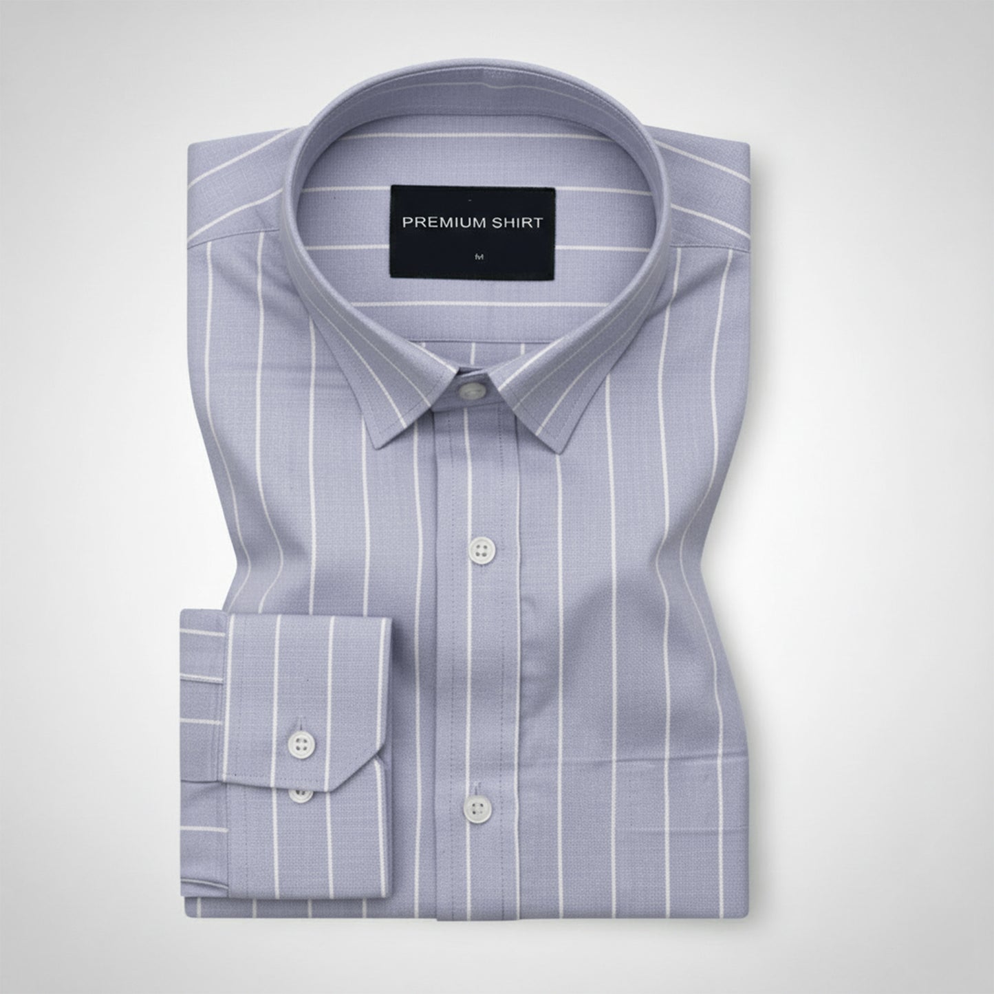 Periwinkle Pinstripe Oxford Shirt For Men
