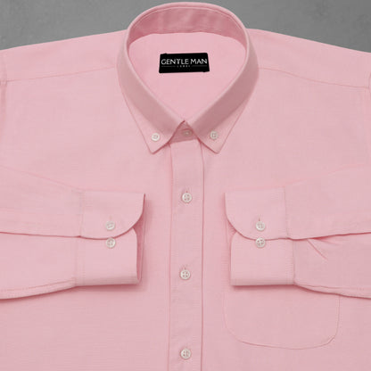 New Pink Oxford Cotton Shirt For Men