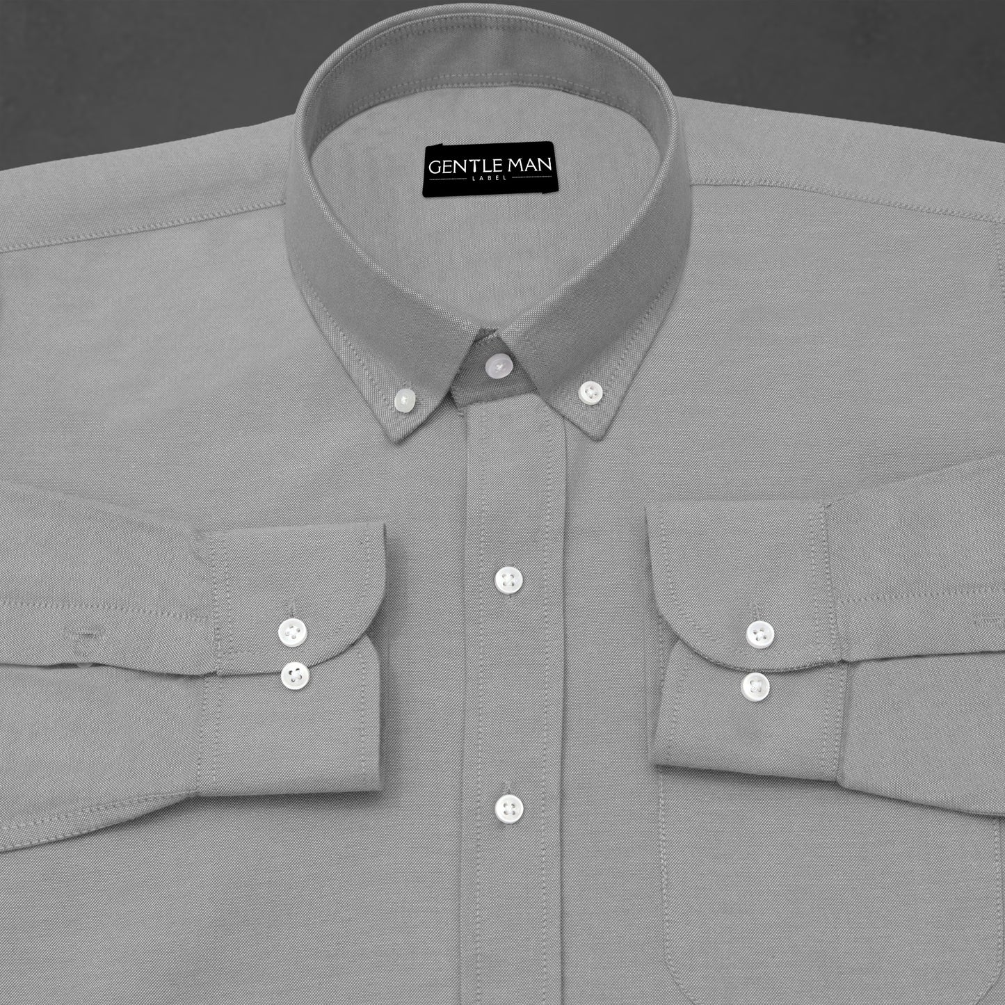 New Silver Oxford Cotton Shirt For Men