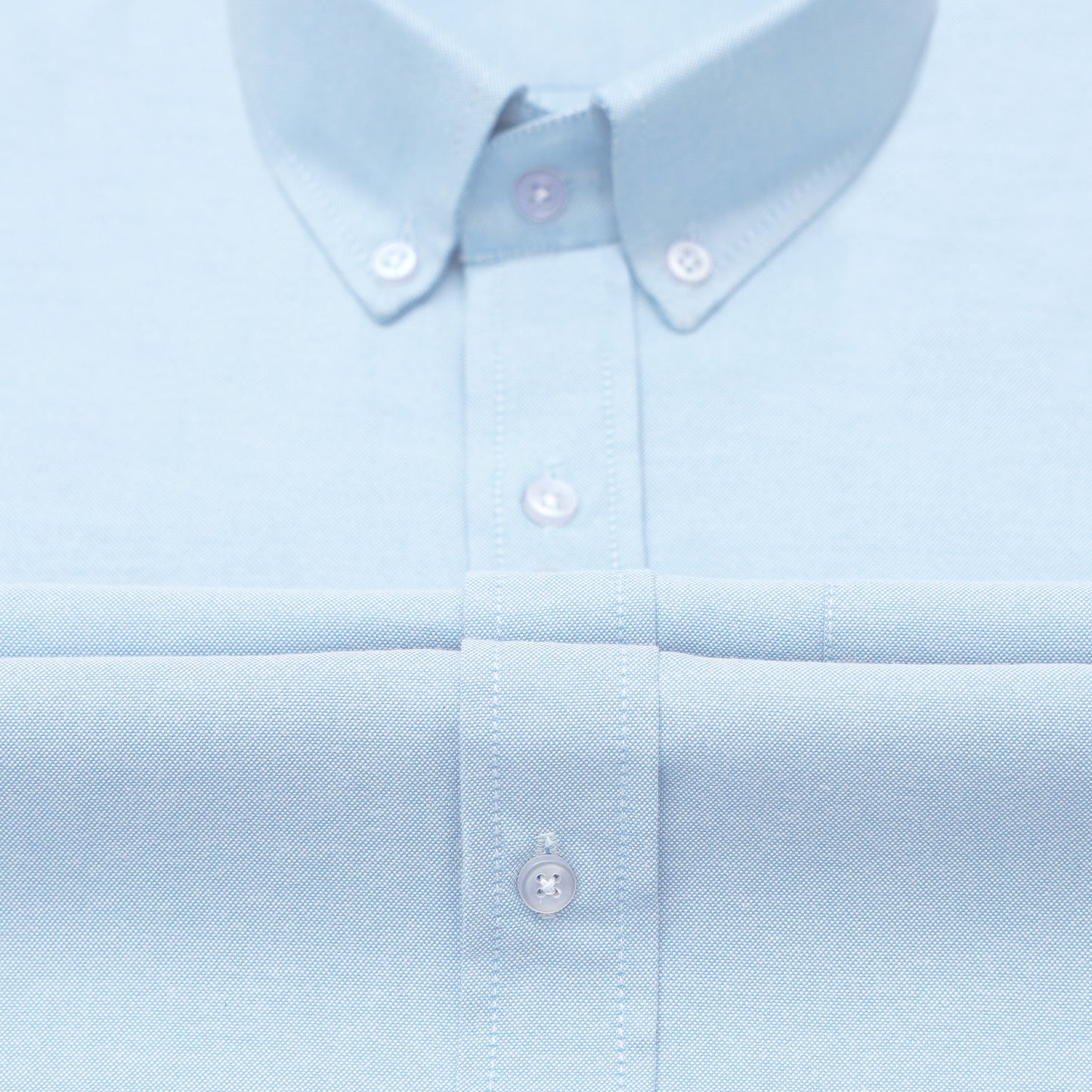 Sky Blue Oxfords Cotton Shirt For Men