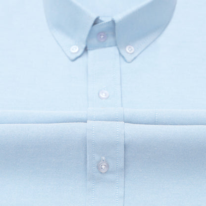 Sky Blue Oxfords Cotton Shirt For Men