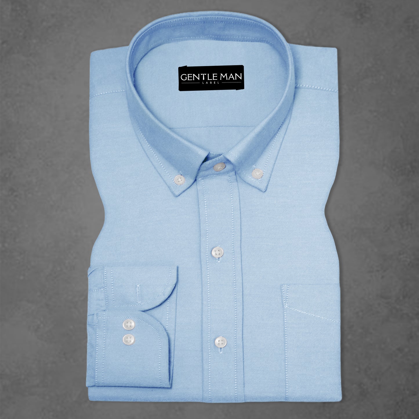 Pack of 2 Sky Blue & White Oxford Cotton Shirts Bundle For Men