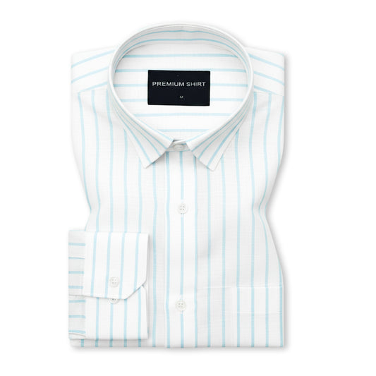 Skyline Pinstripe Linen Shirt For Men
